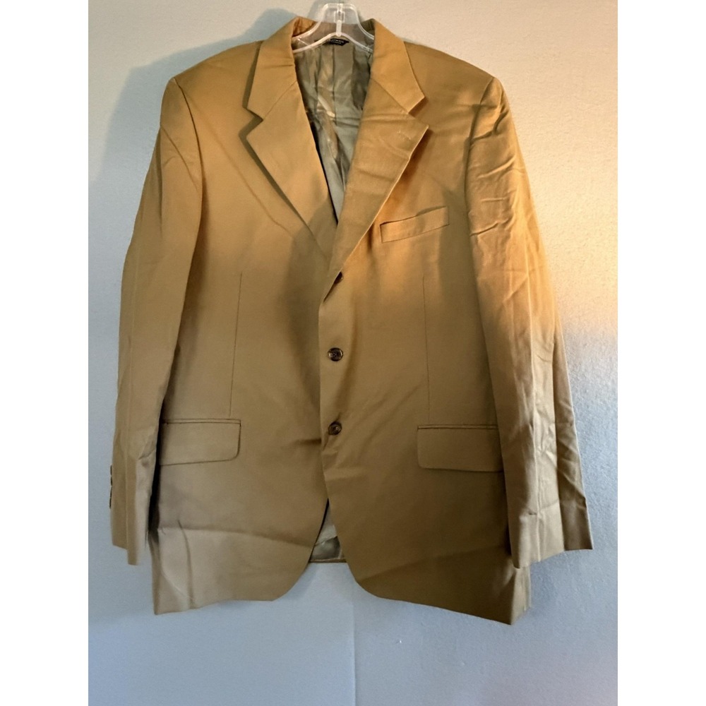 Harold Powell Suit Jacket Mens 48L Beige 100% Wool Zegna Super 120s Canada
